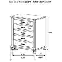 Load image into Gallery viewer, Lockeford - 5 Drawer Chest - White
