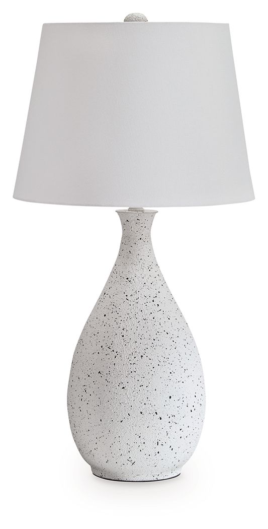 Wyattford - Metal Table Lamp - White / Black