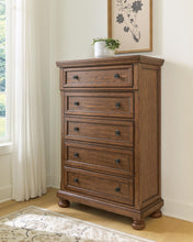 Load image into Gallery viewer, Zackaryn - Five Drawer Chest - Warm Brown
