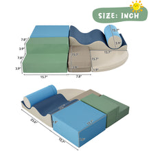 Load image into Gallery viewer, Soft Climb And Crawl Foam Playset 6 In 1, Soft Play Equipment Climb And Crawl Playground For Kids, Kids Crawling And Climbing Indoor Active Play Structure - Colorful
