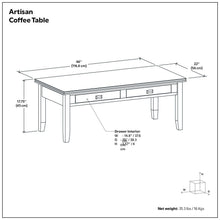 Load image into Gallery viewer, Artisan - Coffee Table - Russet Brown
