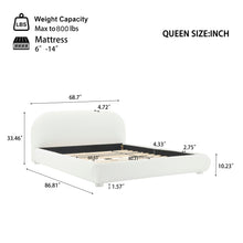 Load image into Gallery viewer, Upholstered Simple Modern Bedroom Bed With Curved Headboard
