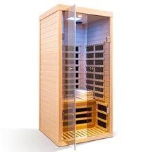 Load image into Gallery viewer, Low EMF, Wide Space Hemlock Double Doors Great Glass Luxury Indoor Far Infrared Sauna Room
