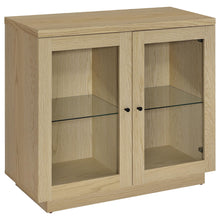 Load image into Gallery viewer, Metro - 2 Door Display Cabinet With Adjustable Shelves - Light Oak
