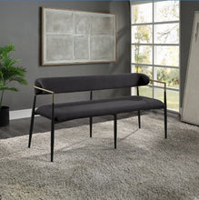 Load image into Gallery viewer, Jaramillo - Chenille Bench - Black
