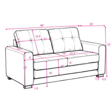 Load image into Gallery viewer, Upholstered Pull Out Sleeper Loveseat

