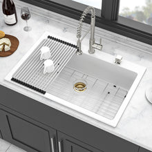 Load image into Gallery viewer, Quartz Kitchen Sink, Granite Composite, Drop In Sink With Durable Design
