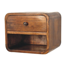 Load image into Gallery viewer, Curve Upper Slot Floating Nightstand
