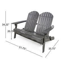 Load image into Gallery viewer, Outdoor Adirondack Rocking Loveseat With Hand Crafted Details
