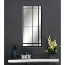Load image into Gallery viewer, Harvik - Window Pane Wall Mirror With Linear Trim - Black
