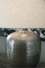 Load image into Gallery viewer, Magalie - Metal Table Lamp  - Antique Silver Finish
