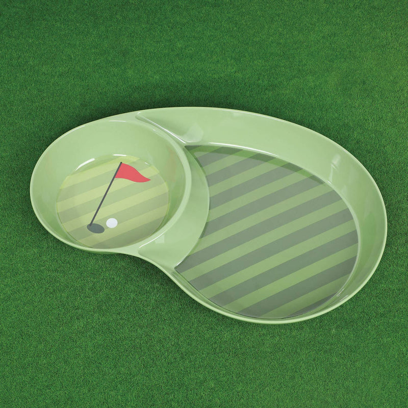 Supreme Housewares - 16" Golf-Themed Melamine Chip and Dip Platter