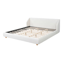 Load image into Gallery viewer, Modern Upholstered Bed Frame With Wingback Headboard
