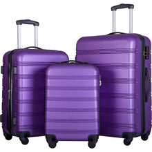 Load image into Gallery viewer, 3 Piece Luggage Set Hardside Spinner Suitcase With Tsa Lock 20" 24" 28" Available
