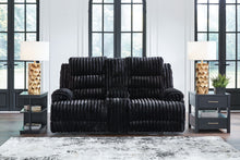 Load image into Gallery viewer, Rhine Falls - Double Reclining Power Loveseat With Console - Onyx
