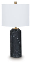 Load image into Gallery viewer, Hanzila - Poly Table Lamp - Black / Gold Finish
