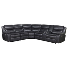 Load image into Gallery viewer, Salerno - Upholstered Power Reclining Sectional Sofa - Dark Gray
