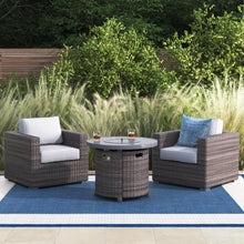 Load image into Gallery viewer, Rattan Patio Set With Comfortable Cushions And Fire Pit
