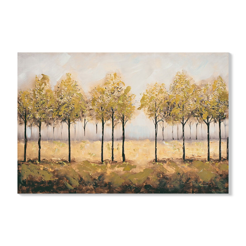 Wall Art Decor Canvas Print Autumn Embellishments Plant Forest Abstract Tree - Tan Leaves
