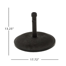 Load image into Gallery viewer, Stylish Concrete Umbrella Base With Iron Support Pole - Black
