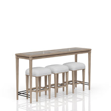 Load image into Gallery viewer, Glass Console Table With 3 Stools - Frosted
