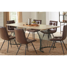 Load image into Gallery viewer, Galahan - Rectangular Dining Table With Twisted Pedestal Base - Oak

