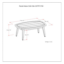 Load image into Gallery viewer, Parkside - Outdoor Coffee Table - Light Teak
