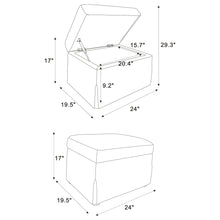 Load image into Gallery viewer, Merced - Lift Top Storage Ottoman
