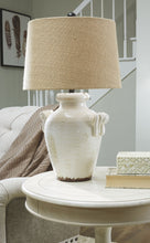 Load image into Gallery viewer, Emelda - Ceramic Table Lamp  - Cream
