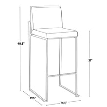 Load image into Gallery viewer, Fuji - Contemporary High Back Barstool Elegant Design
