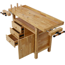 Load image into Gallery viewer, Wood Workbench For Garage Workshop And Home - Natural
