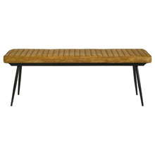 Load image into Gallery viewer, Tufted Cushion Side Bench With Tapered Legs
