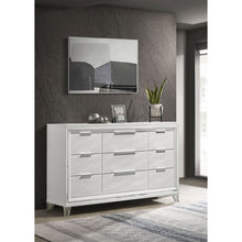 Load image into Gallery viewer, 9 Drawer Dresser Cabinet With Picture Framed Fronts - White
