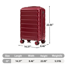 Load image into Gallery viewer, Hard Shell Travel Luggage With Scratch Resistant Surface
