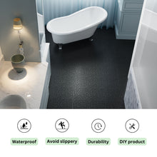 Load image into Gallery viewer, Interlocking Deck Tiles Plastic Waterproof Outdoor All Weather Anti-Slip Bathroom Shower Balcony Porch Strong Weight Capacity Upto 440 Lbs, Pebble Stone Pattern
