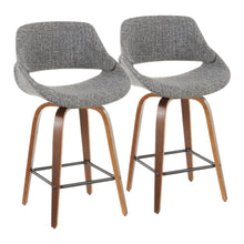 Load image into Gallery viewer, Fabrico - Mid-Century Modern, Counter Stool (Set of 2)
