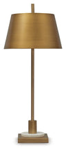 Load image into Gallery viewer, Fritzburn - Metal Table Lamp - Gold Finish / White
