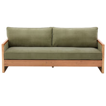 Load image into Gallery viewer, Modern 3 Seater Sofa With Wood Armrests
