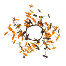 Load image into Gallery viewer, Fall Leaves Wreath, Botanicals Decor For Harvest Festival Fall Festival &amp; Thanksgiving Table Decorations (Set of 12) - Orange Multi
