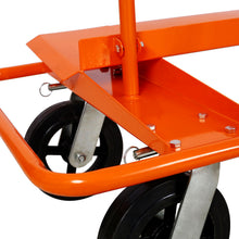 Load image into Gallery viewer, Heavy Duty Drywall Sheet Cart &amp; Panel Dolly With 2400Lbs Capacity, Mold On Rubber Wheels, Steel Construction - Orange

