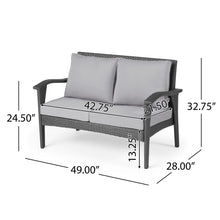 Load image into Gallery viewer, Honolulu - Loveseat - Gray / Silver
