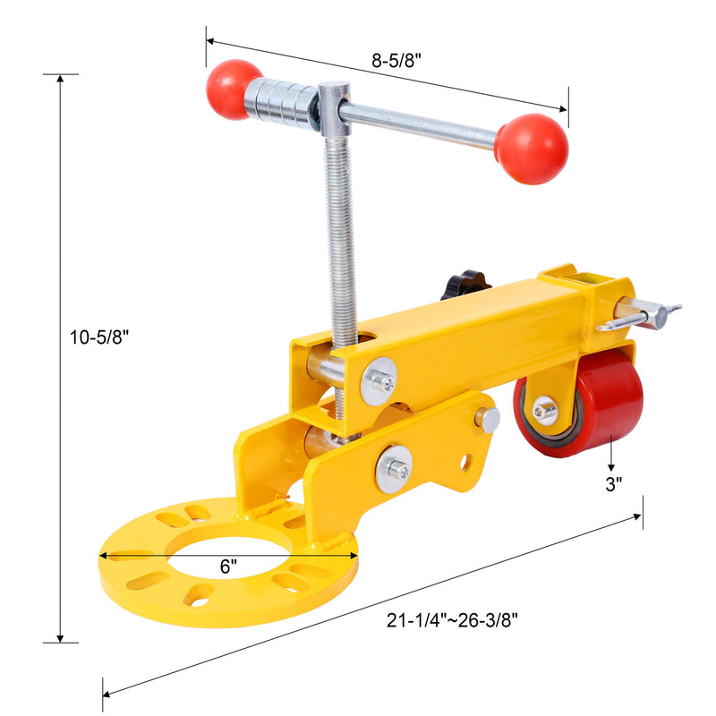 Auto Body Fender Roller Tool For Lip Rolling And Wheel Arch Reforming - Yellow