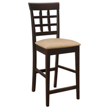 Load image into Gallery viewer, Upholstered Counter Height Stools (Set of 2) - Brown / Beige

