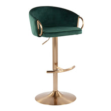 Load image into Gallery viewer, Claire - Contemporary / Glam Adjustable Bar Stool (Set of 2)

