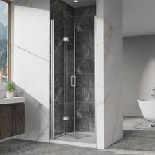 Load image into Gallery viewer, Bifold Frameless Shower Door With Tempered Clear Glass
