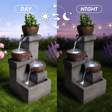 Load image into Gallery viewer, LED Waterfall Fountain Outdoor For Garden - Gray
