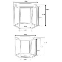 Load image into Gallery viewer, 2 Piece Nesting Table With Hexagon Base - Brown
