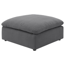 Load image into Gallery viewer, Greeley - Upholstered Square Ottoman With Cushion - Charcoal
