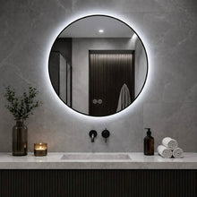 Load image into Gallery viewer, Round Framed Dimmable ED Bathroom Mirror With Anti Fog
