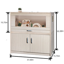 Load image into Gallery viewer, Guinea Pig Cages, Hamster Cage Wood With Independent Storage Cabinet, House For Rat Chinchilla With Guinea Pig Hutch And Bridge, Openable Top With Acrylic Sheets
